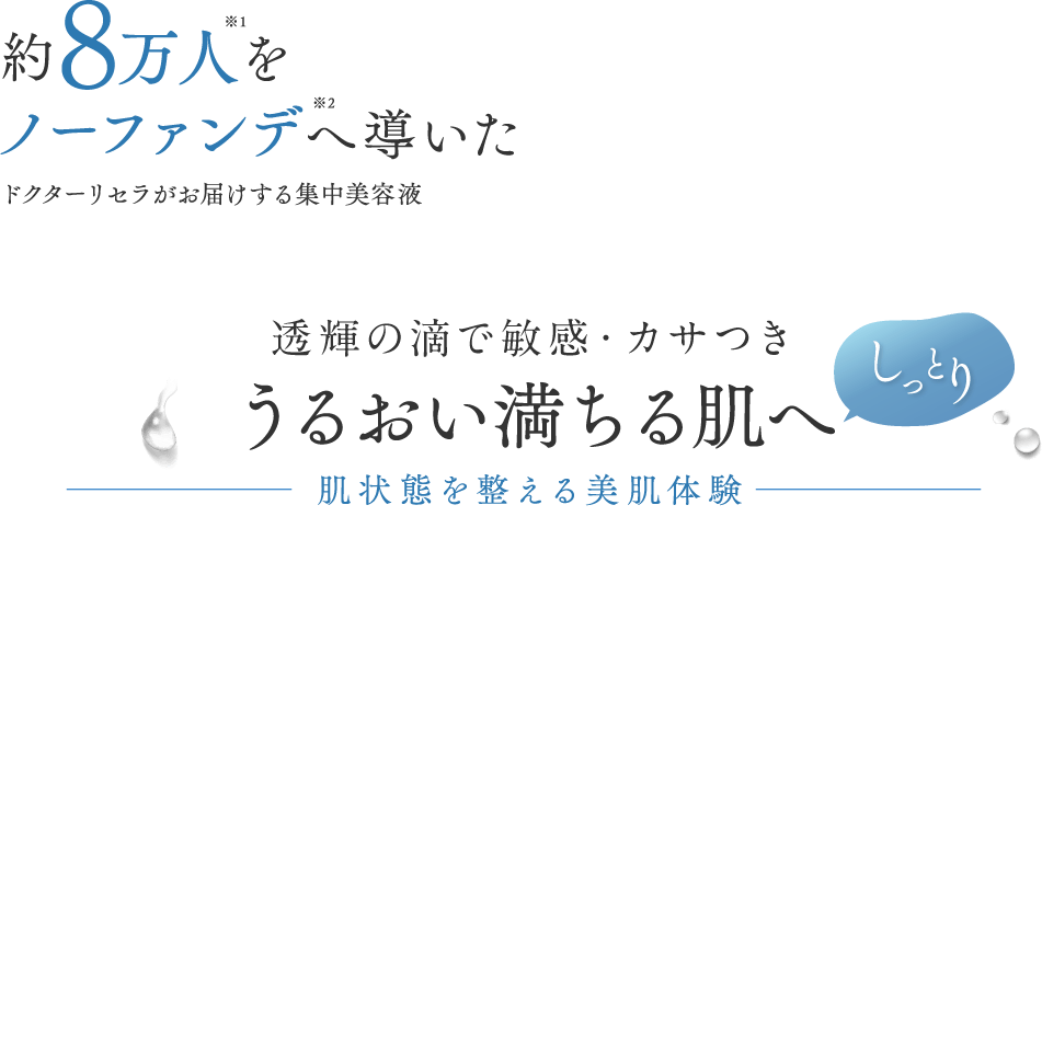 透輝の滴で冬のカサつき潤い満ちる肌へ