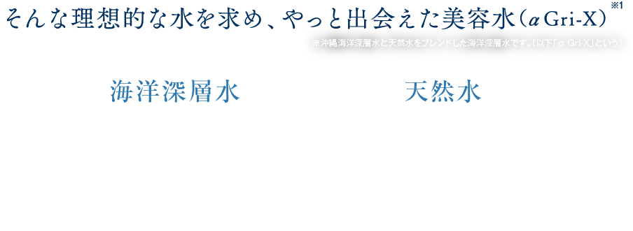 そんな理想的な水を求め、やっと出会えた美容水